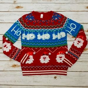 No Boundaries Santa Ugly Sweater M (7-9)